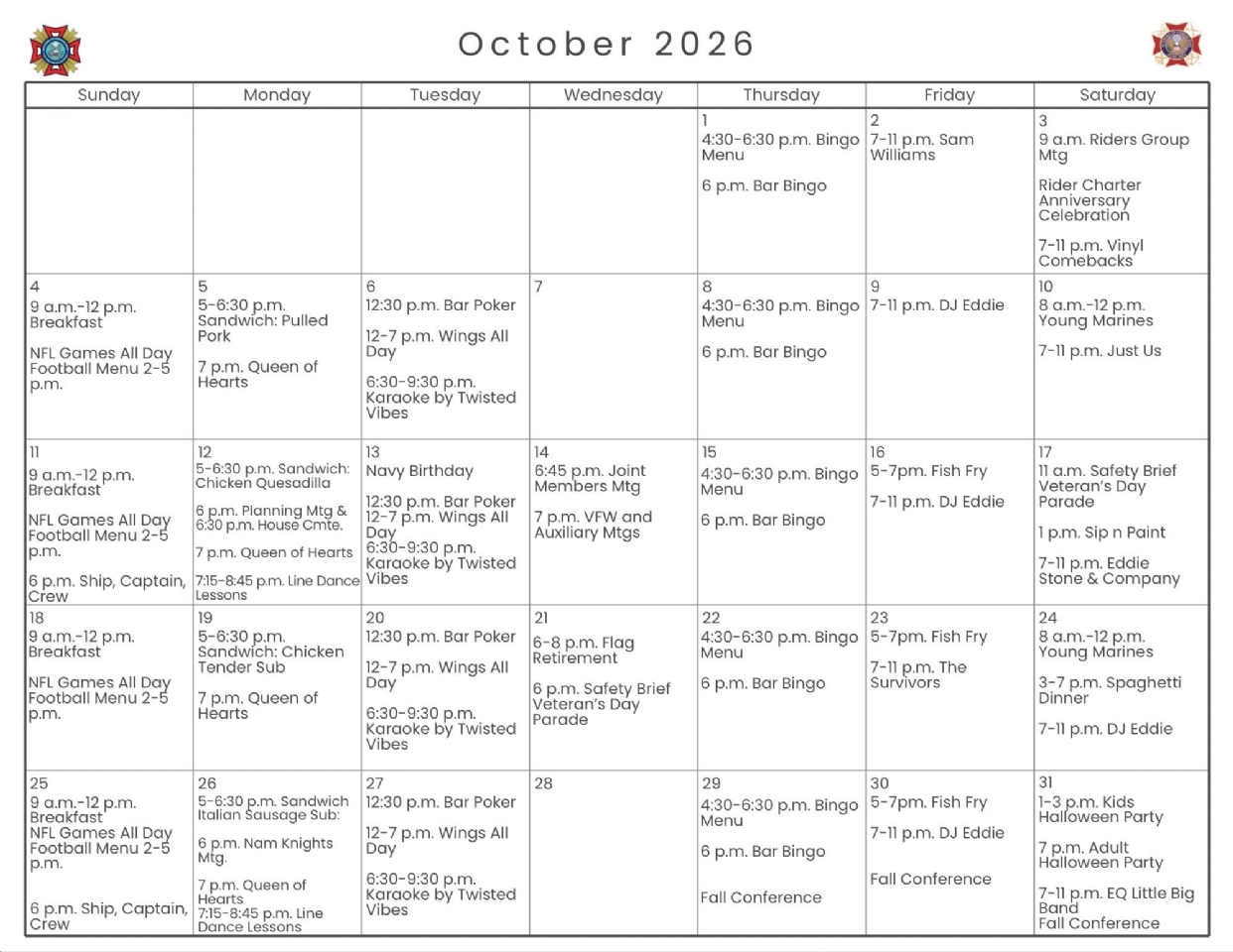 May 2026 Calendar