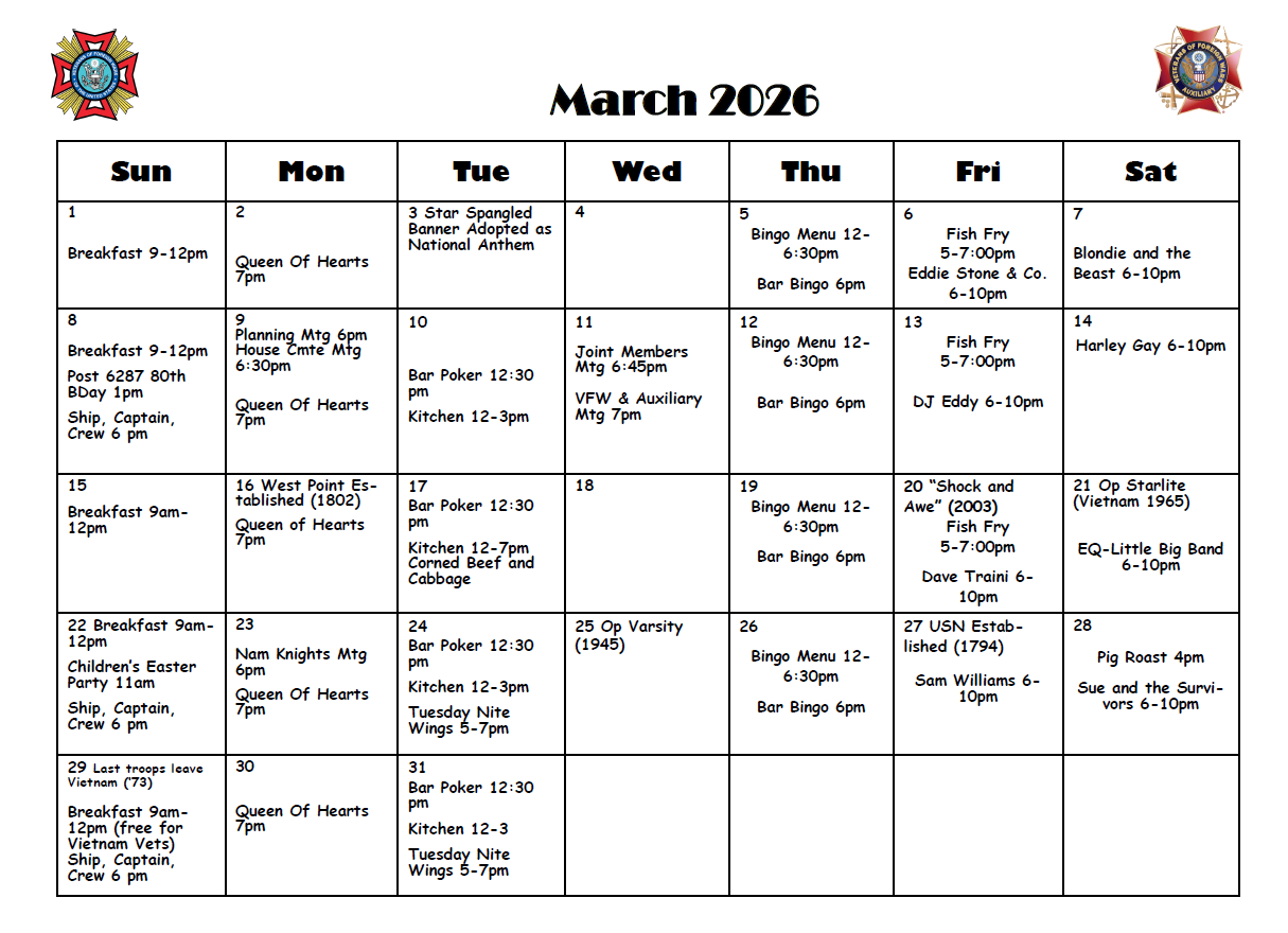 February 2026 Calendar
